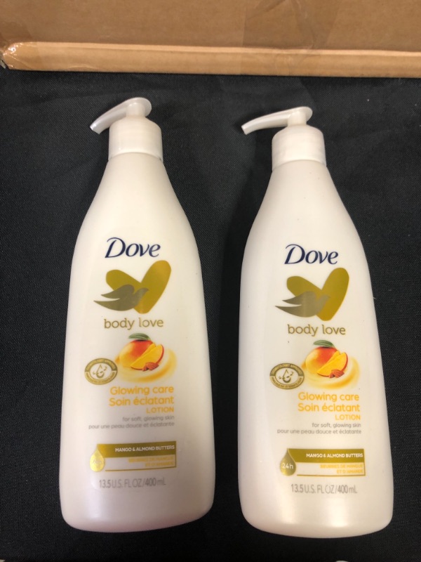 Photo 2 of  Dove Body Love Glowing Care Body Lotion For Women Mango & Almond Butter Hydrate -- Pack of 2 --