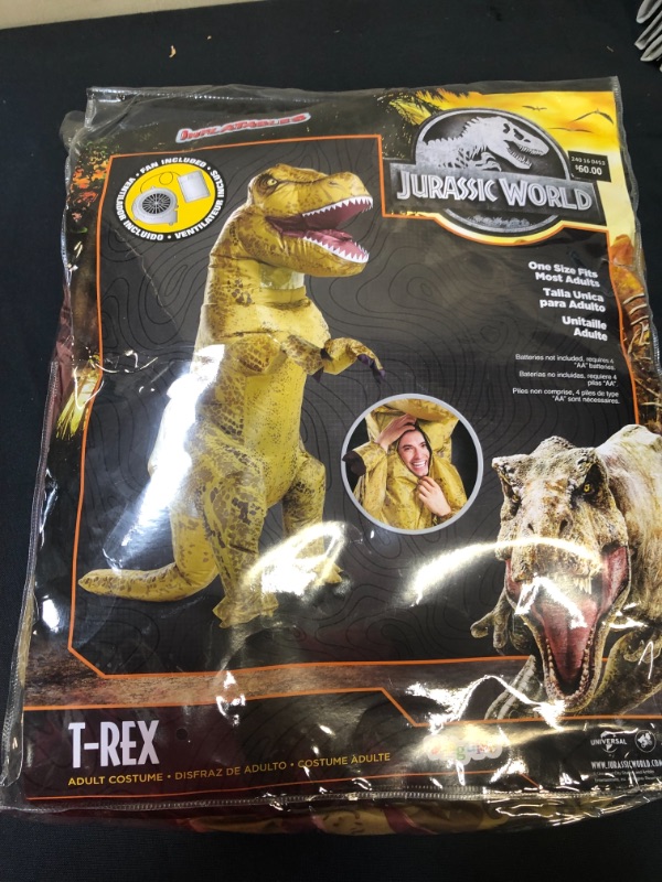 Photo 2 of 2022 T-Rex Inflatable Adult Costume  -- One Size Fits Most Adults --