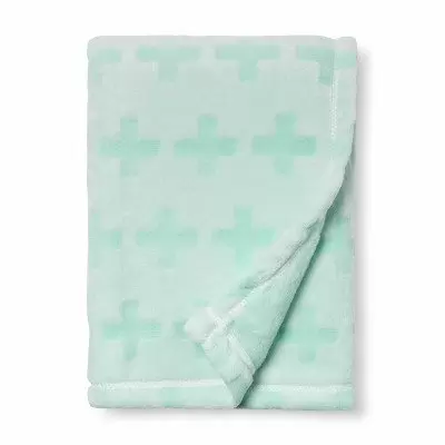 Photo 1 of  Embossed Baby Blanket Plus - Cloud Island™ Mint