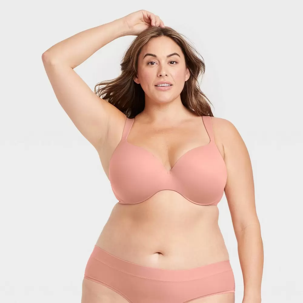 Photo 1 of  Women's Plus Size Comfort Wire Bra - Auden Rose Gold Size 42C