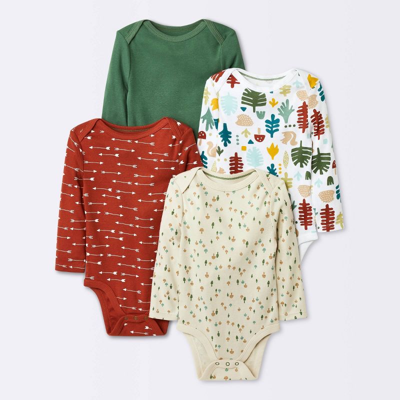 Photo 1 of Baby Boys' 4pk Outdoor Explorer Long Sleeve Bodysuit---SIZE NEWBORN