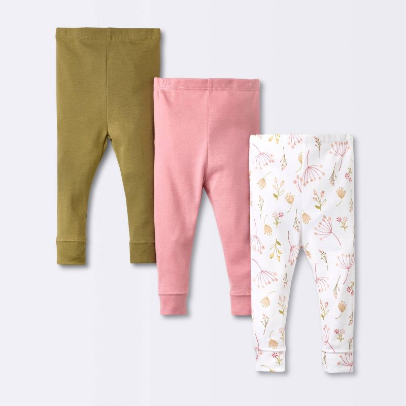 Photo 1 of Baby Girls' 3pk Prairie Floral Pull-On Pants---SIZE 18M