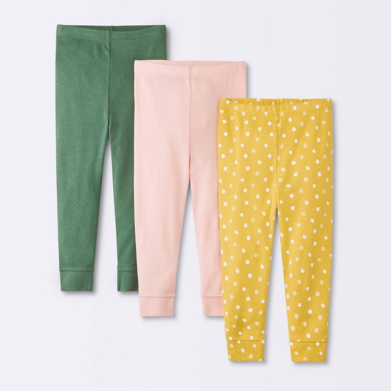 Photo 1 of Baby Girls' 3pk Forest Love Pull-On Pants-----SIZE 3-6M