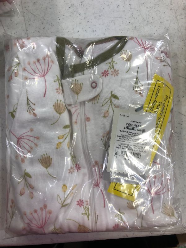 Photo 2 of Baby Girls' 3pk Prairie Floral Tight Fit Zip-Up Sleep N' Play----- SIZE 24M