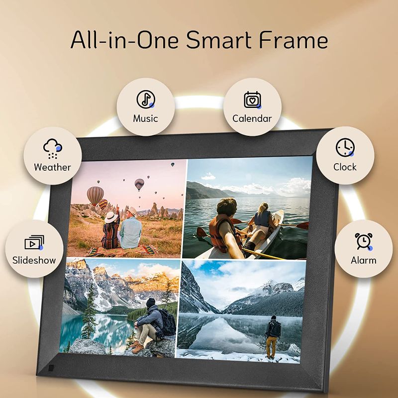 Photo 4 of NexFoto Large 15 inch Digital Picture Frame 16GB, Wi-Fi Digital Photo Frame, Wall-Mountable, Instantly Share Photos Videos via App or Email, Gift for Grandparents