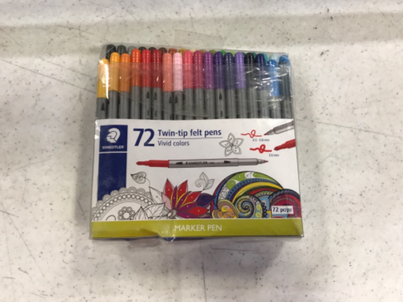 Photo 2 of 72ct Twin Tip Markers - Staedtler