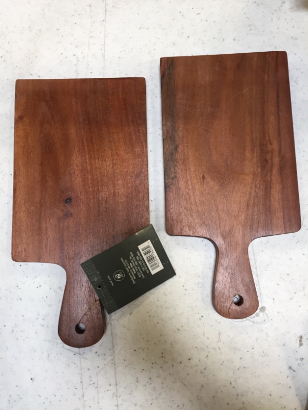 Photo 2 of 10" x 5" Wooden Single Serve Mini Cheese Board - Threshold - 2 PCK
