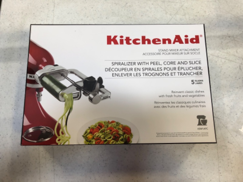 Photo 1 of 5-Blade Spiralizer with Peel, Core and Slice Attachment #KSM1APC