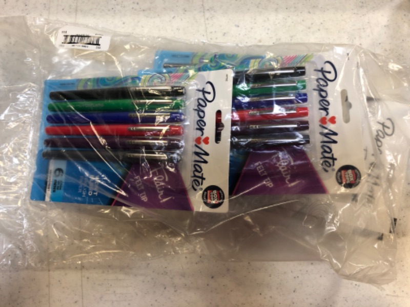 Photo 2 of Paper Mate Flair 6pk Felt Pens 0.7mm Medium Tip Multicolored----- 6 PACKS (6 EA)