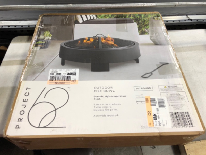 Photo 2 of 24 Round Wood Burning Fire Pit with Legs - Black - Project 62---FACTORY SEALED