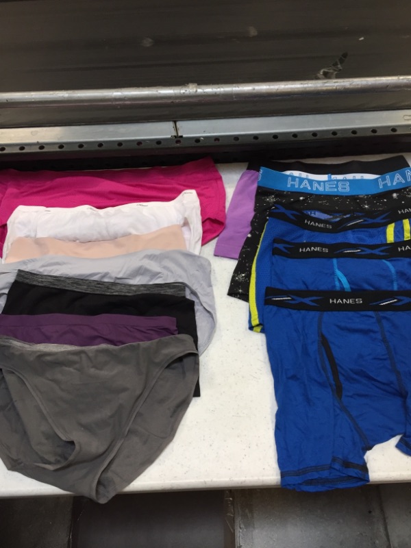 Photo 1 of BOY BOXER BRIEFS AND WOMENS UNDERWEAR BUNDLE DIFFERENT SIZES