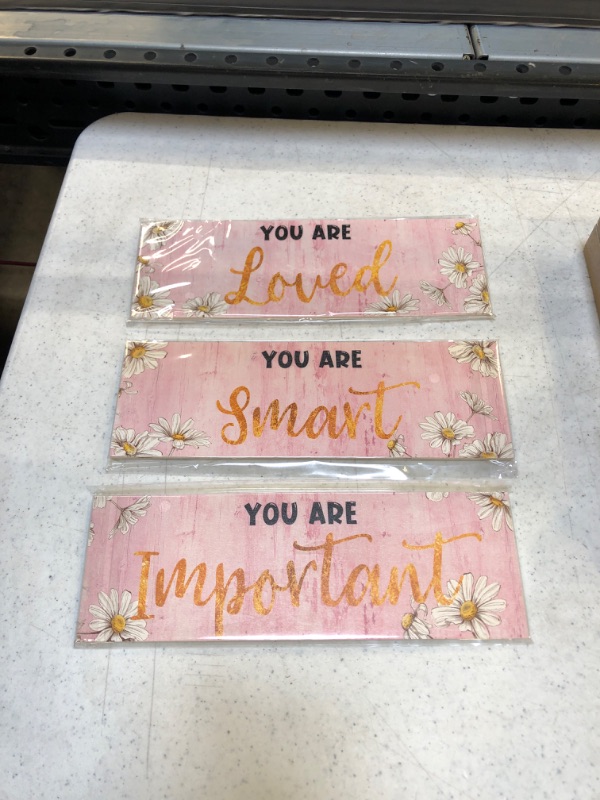 Photo 1 of 3PCS INSPIRATIONAL FLOWER WALL DECOR