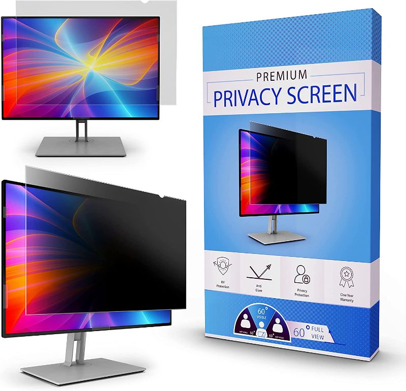 Photo 1 of Privacy Screen Filter and Anti Glare for 19.5 Inches Desktop Computer Widescreen Monitor with Aspect Ratio 16:09 Please Check Dimension Carefully
