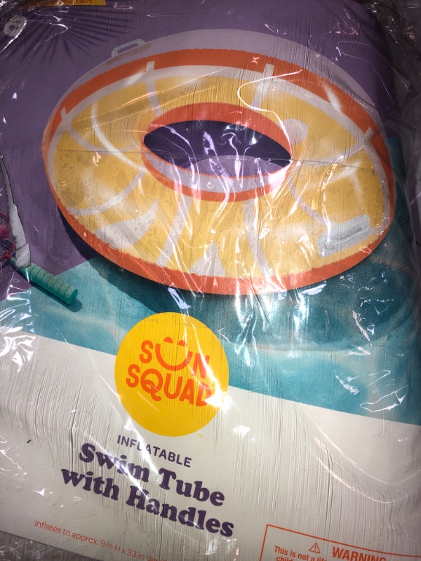 Photo 1 of 3 COUNT....33" Swim Tube Tropical with Handles - Sun Squad™ ORANGE