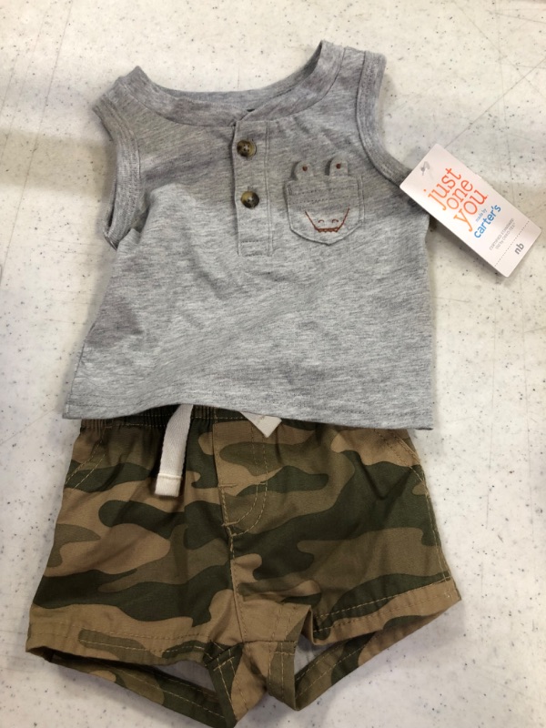 Photo 2 of Carter's Just One You® Baby Boys' Camo Top & Bottom Set Olive NB

