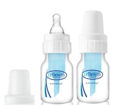 Photo 1 of Dr. Brown's Natural Flow Anti-Colic Preemie Baby Bottle with Preemie Slowest Flow Nipples - 2oz/2pk

