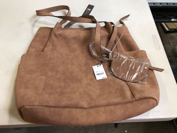 Photo 1 of VR NYC Braided Tote Handbag - Cognac

