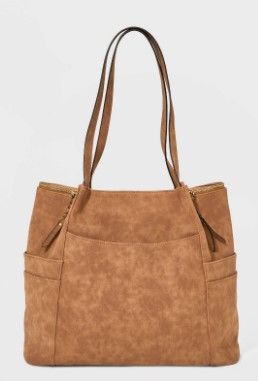 Photo 1 of VR NYC Braided Tote Handbag - Cognac

