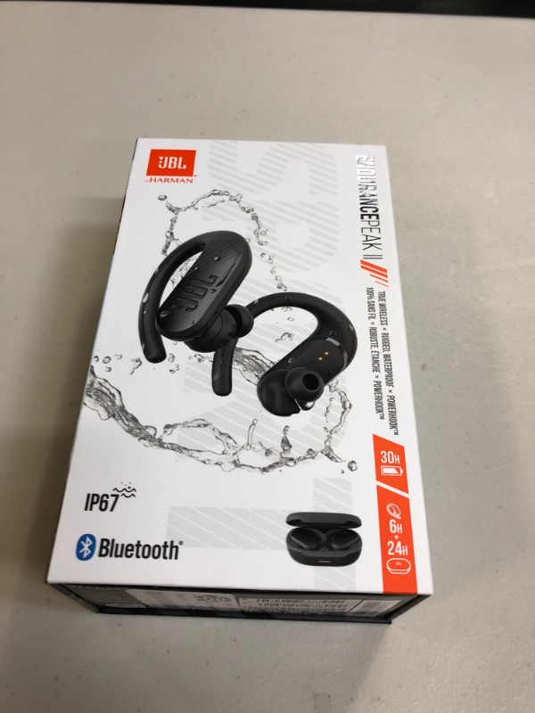 Photo 3 of JBL Endurance Peak II True Wireless Bluetooth Sports Headphones - Black

