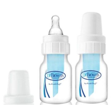 Photo 1 of Dr. Brown's Natural Flow Anti-Colic Preemie Baby Bottle with Preemie Slowest Flow Nipples - 2oz/2pk

