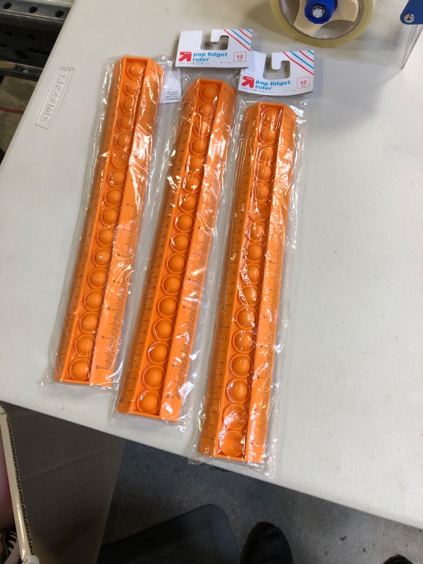 Photo 2 of 12" Plastic Fashion Ruler Orange - up & up™ 3 PACK 
