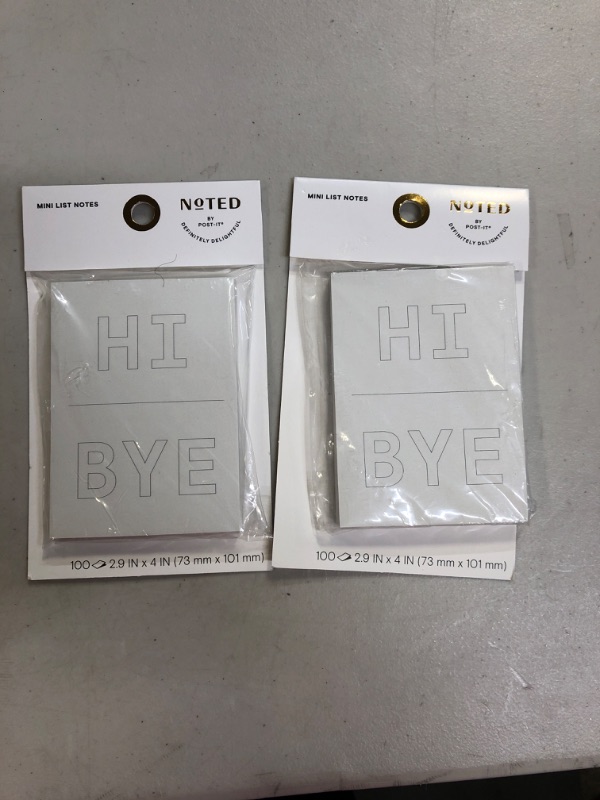 Photo 1 of Post-it Mini Plan Hi/Bye Notes 2.9"x4" Gray
(2 packs)