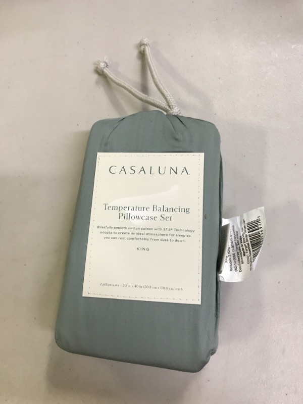 Photo 2 of 300 Thread Count Temperature Regulating Solid Pillowcase Set - Casaluna™
