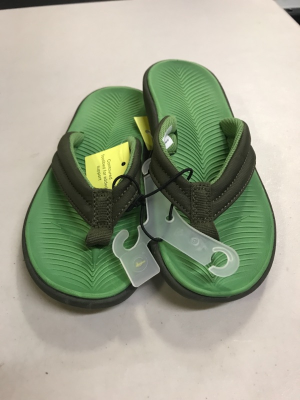 Photo 2 of Boys' Sterling Slip-on Thong Sandals - All in Motion Olive Green SIZE 1
