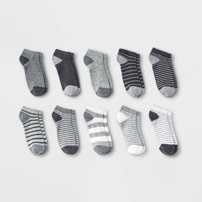Photo 1 of Boys' 10pk Ightweight No Show Socks - Cat & Jack™. SIZE L. 2 COUNT
