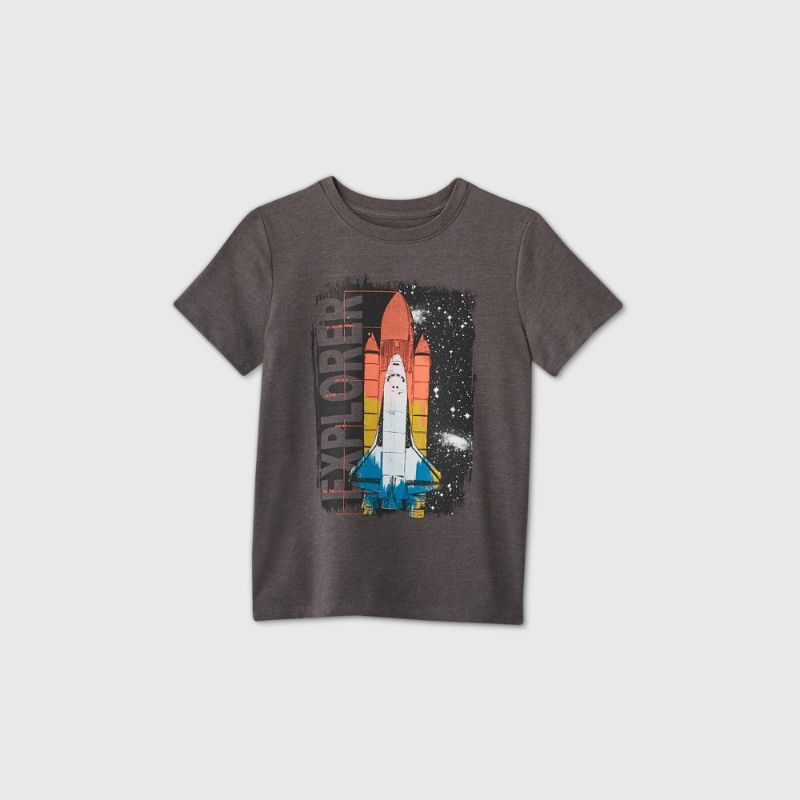 Photo 1 of Boy' Hort Leeve 'Rocket Explorer' Graphic T-hirt - Cat & Jack™ SIZE S, 2 COUNT 
