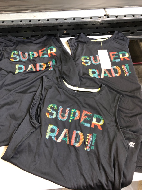 Photo 2 of Boys' Sleeveless 'Super Rad' Graphic T-Shirt - All in Otion™ SIZE L, 3 COUNT 
