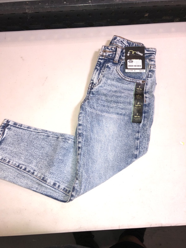 Photo 2 of Girls' Mid-Rise Girlfriend Jeans, SIZE 7 