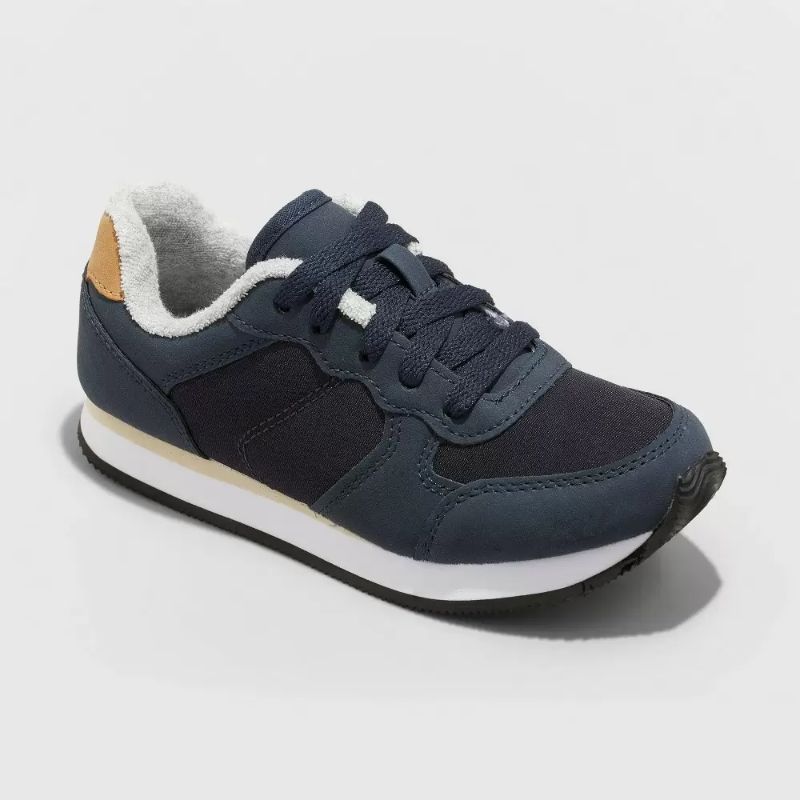 Photo 1 of  ***SIZE 2***Boys' Lace-Up Jax Sneakers - Cat & Jack Navy , Blue	