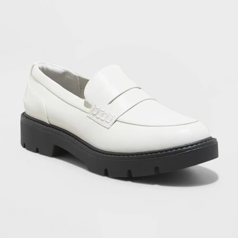 Photo 1 of ****SIZE 6 1/2****	Women's Britney Chunky Loafers - A New Day Off White