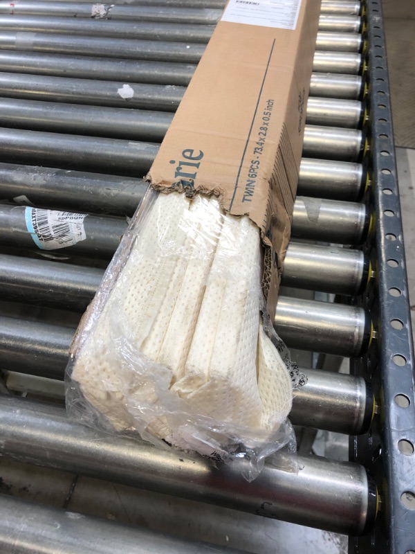 Photo 1 of ****MAJOR DAMAGE TO PACKAGING****Zinus Solid Wood Bed Support Slats/Fabric-Covered/Bunkie Board, Twin