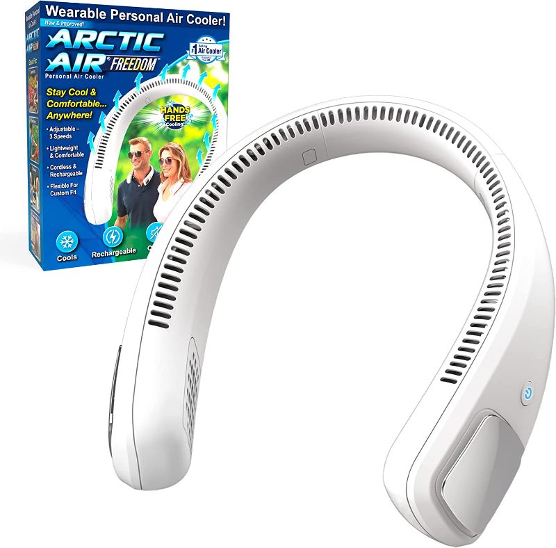 Photo 1 of Arctic Air Freedom Personal Air Cooler - Portable 3-Speed Neck Fan, Hands-Free Wearable Design, Lightweight, Cordless And Rechargeable
