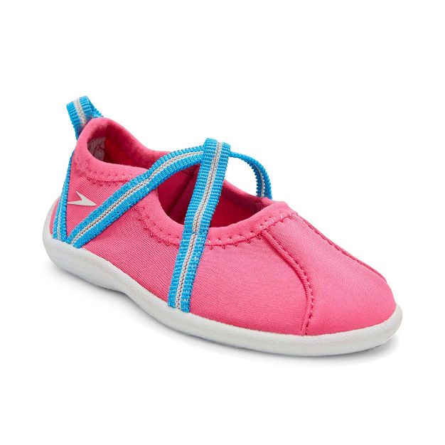 Photo 1 of 2 pairs Girl's Toddler (Size S 5/6) Speedo Mary Jane Water Shoes - Taffy

