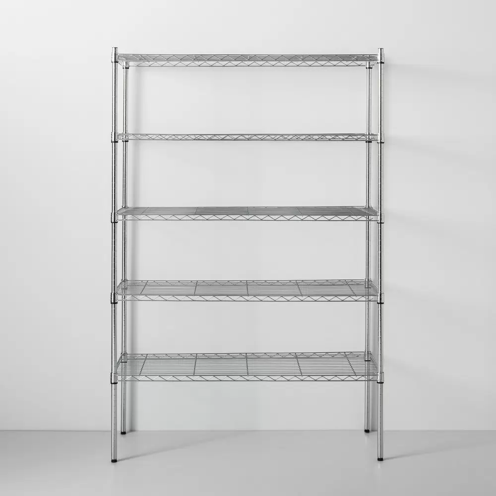 Photo 1 of 5 Tier Wire Shelf Silver - Made By Design™--79-5/8x47-5/8x18 inches