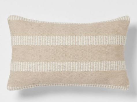 Photo 1 of Woven Linework Lumbar Throw Pillow - Threshold™?