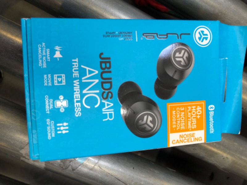 Photo 2 of JLab JBuds Air Active Noise Cancelling True Wireless Bluetooth Earbuds - Black