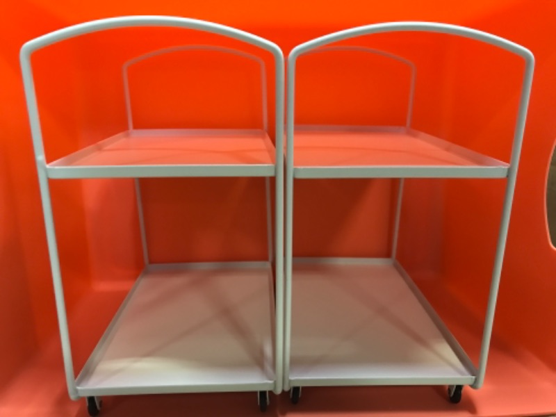 Photo 2 of 2 pcs Mini metal Bar Cart 7.5x9 inches 
