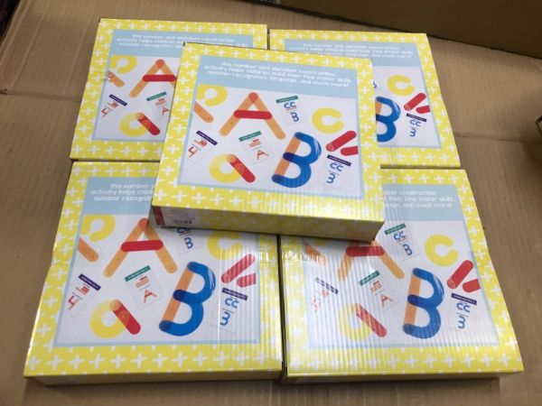 Photo 1 of 5 pcs Alphabet Construction Activity Teachers Target Bullseye 26 ABC cards & 27 pieces
