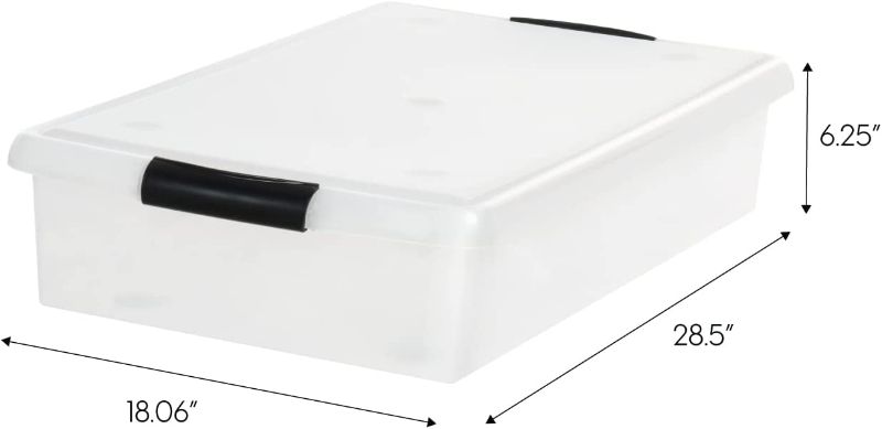 Photo 1 of IRIS USA Plastic 40 Quart Under Bed Storage
