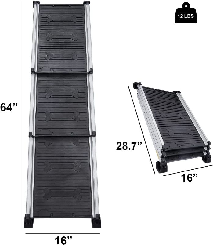 Photo 1 of 1 pc Dog Ramps for Large Dogs SUV, Portable Lightweight Pet Ramp, 