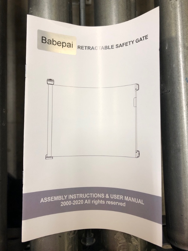 Photo 1 of 
Babepai Retractable Baby Gate Door Grey, Extra Wide Baby Safety Gate and Pet Gate for Stairs, Doors, and More, Fabric Baby Gate Mesh Safety Gate 54