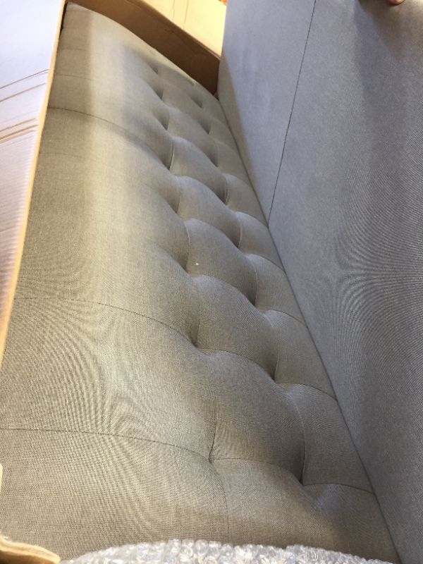 Photo 2 of ZINUS Benton Sofa Couch / Grid Tufted Cushions / Easy, TEAR IN FABRIC, MISSING HARDWARE