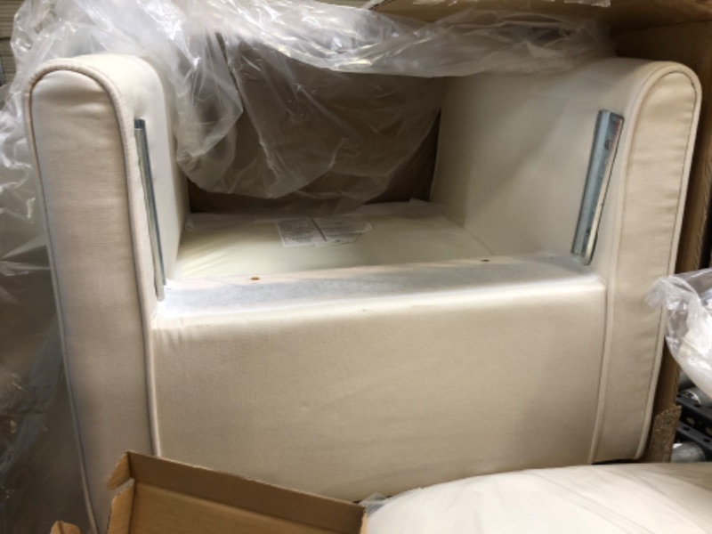 Photo 1 of  Delta Children Blair Slim Nursery Glider Swivel Rocker Chair, Cream , 26.5x31.5x 36 Inch (Pack of 1)
