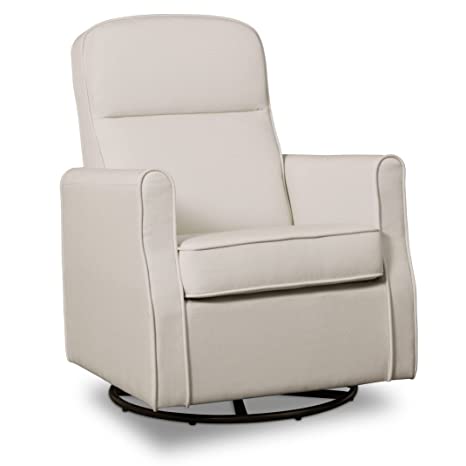 Photo 1 of  Delta Children Blair Slim Nursery Glider Swivel Rocker Chair, Cream , 26.5x31.5x 36 Inch (Pack of 1)