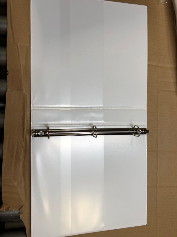 Photo 1 of 1" 3 Ring Binder Clear View White - Up & Up---12pcs