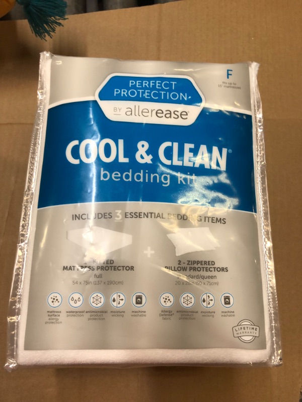 Photo 2 of 3pc Perfect Protection Cool & Clean Bedding Kit - Allerease